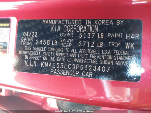 KNAE55LC9P6123407 KIA Stinger Gt2
