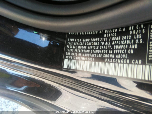 3VW817AU0FM092854 Volkswagen Golf Tsi S