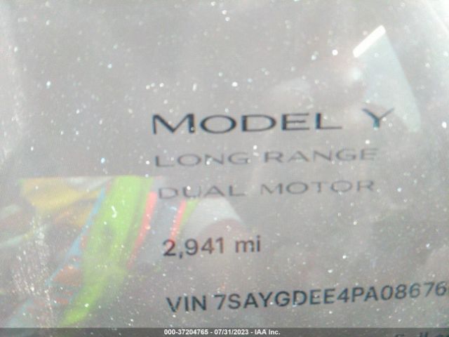 7SAYGDEE4PA086760 Tesla Model Y Long Range
