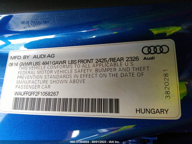 Audi S3 2.0t Prestige 2015 WAUFFGFF2F1058267 Image 9