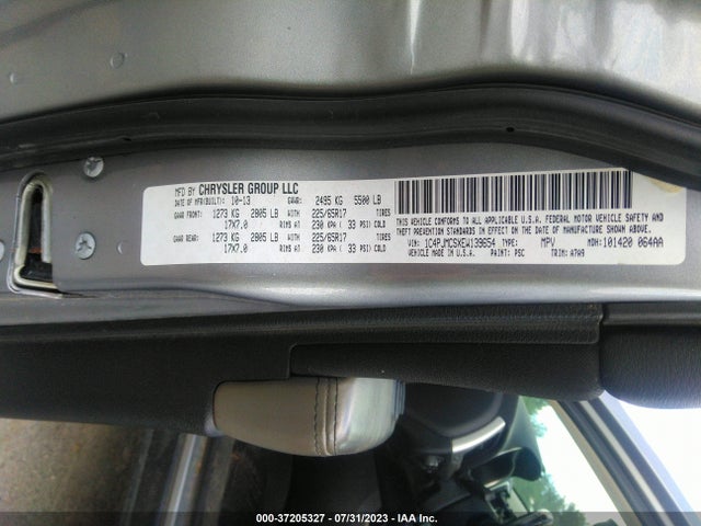 2014 JEEP CHEROKEE LATITUDE VIN: 1C4PJMCSXEW139654