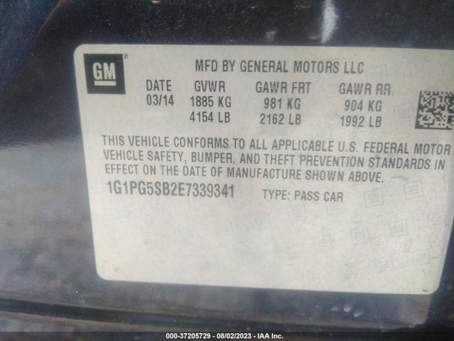 Chevrolet CRUZE LTZ 2014 1G1PG5SB2E7339341 Image 9