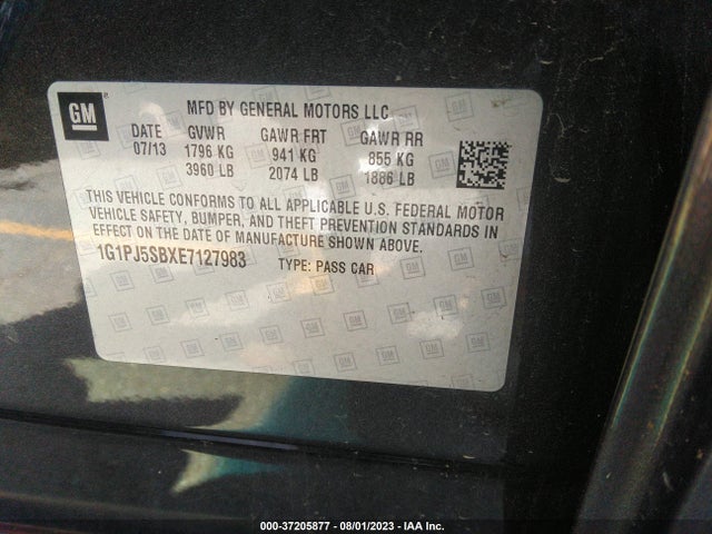 Chevrolet CRUZE ECO 2014 1G1PJ5SBXE7127983 Image 15