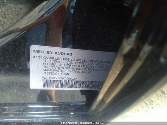 2022 Audi S3, VIN: WAUH3DGY3NA006029