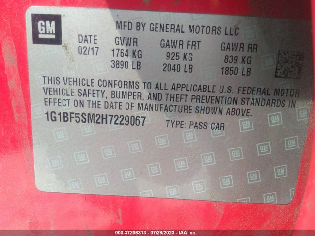 Chevrolet Cruze Premier 2017 1G1BF5SM2H7229067 Image 15