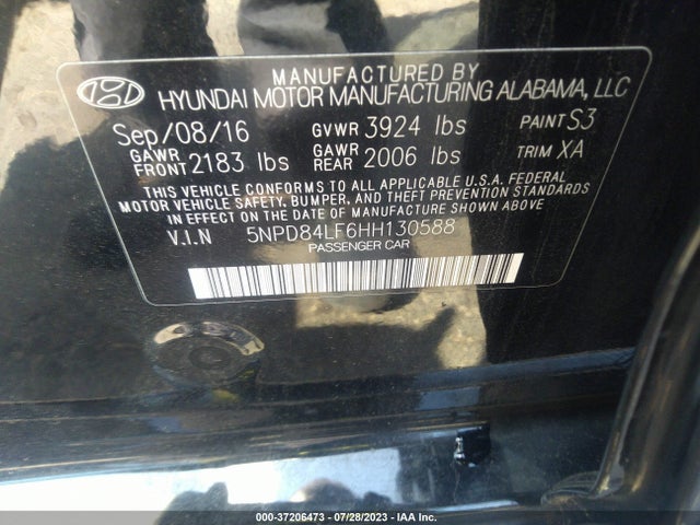 Hyundai ELANTRA SE 2017 5NPD84LF6HH130588 Image 16