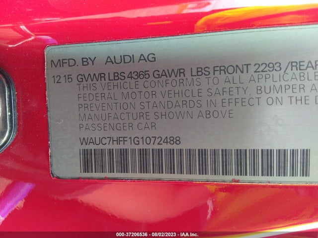 WAUC7HFF1G1072488 Audi A3 1.8t Premium Plus