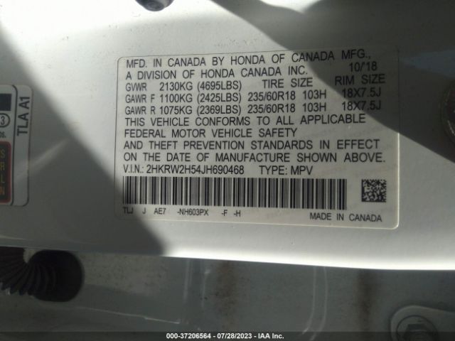 2HKRW2H54JH690468 Honda CR-V EX