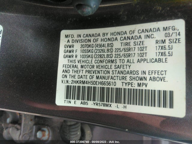 Honda CR-V EX 2014 2HKRM4H50EH665610 Image 9