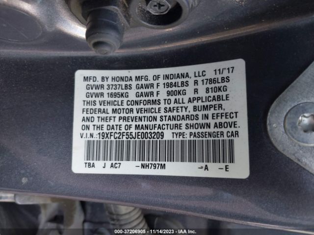 19XFC2F55JE003209 Honda Civic Sedan Lx