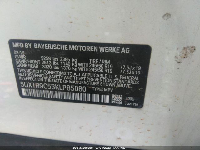 5UXTR9C53KLP85080 BMW X3 Xdrive30i