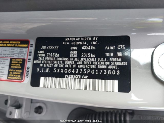 5XXG64J25PG173803 KIA K5 Gt-line
