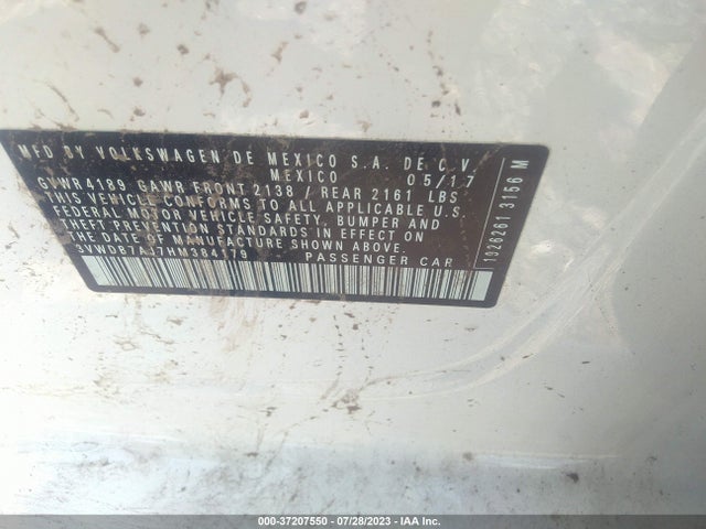 3VWDB7AJ7HM384179 Volkswagen Jetta 1.4t Se