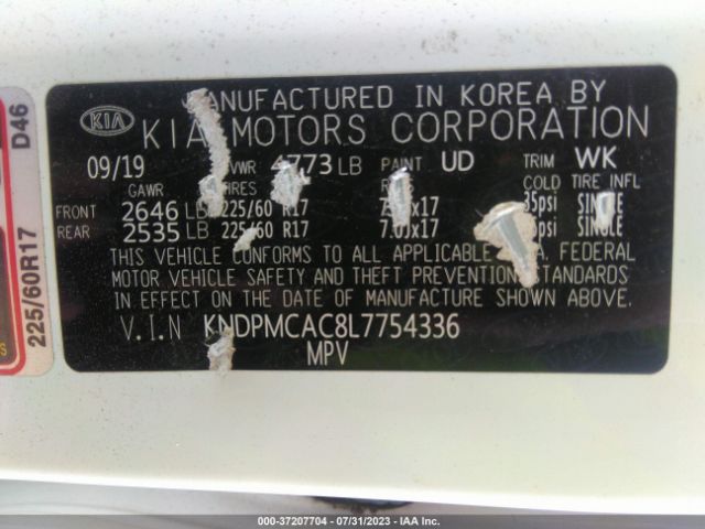 KNDPMCAC8L7754336 KIA Sportage Lx
