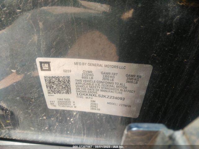 1GKKNXLS2KZ234093 GMC Acadia Denali