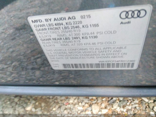 WA1EFCFS4FR012360 Audi Q3 2.0t Premium Plus