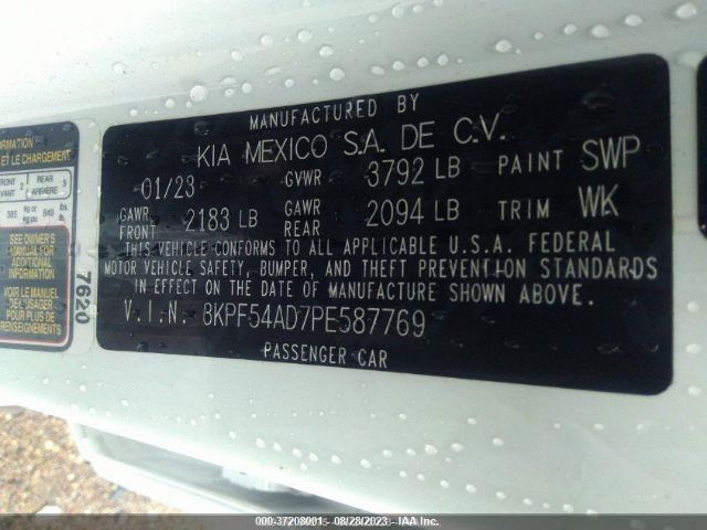 3KPF54AD7PE587769 KIA Forte Gt-line