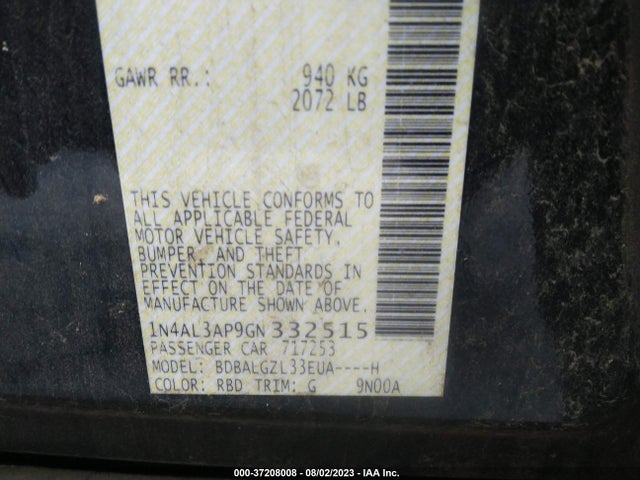 Nissan Altima 2.5 S 2016 1N4AL3AP9GN332515 Image 15