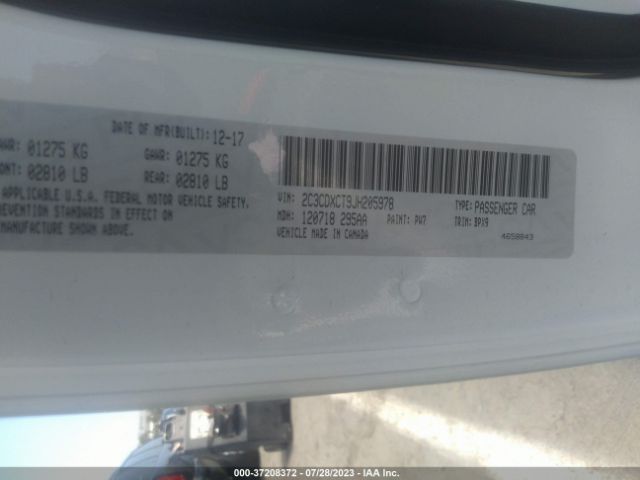 2C3CDXCT9JH205978 Dodge CHARGER R/T