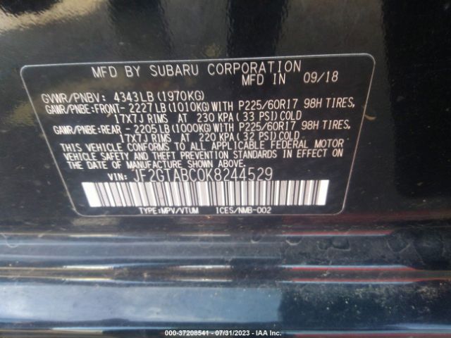JF2GTABC0K8244529 Subaru Crosstrek