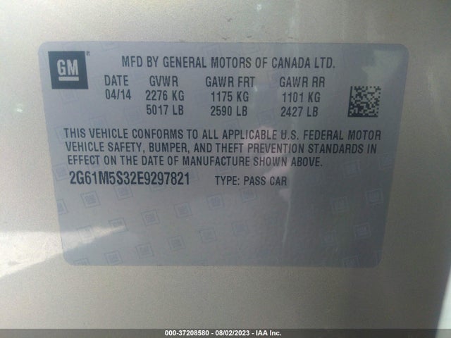 2G61M5S32E9297821 Cadillac XTS LUXURY