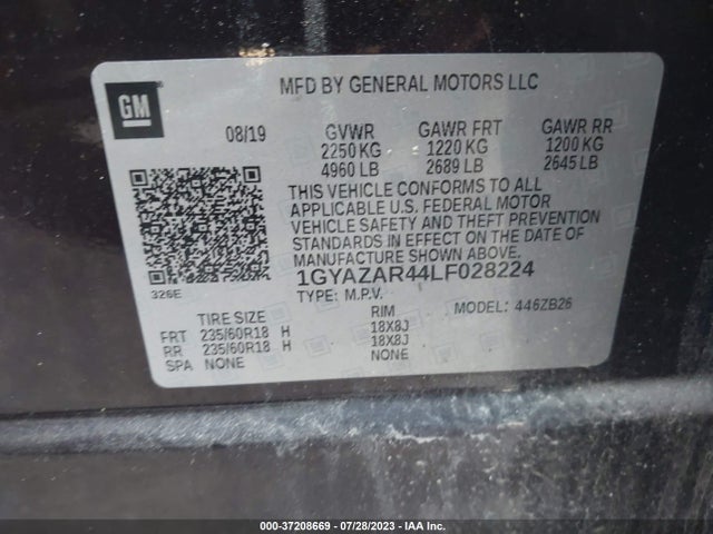 1GYAZAR44LF028224 Cadillac Xt4 Fwd Luxury