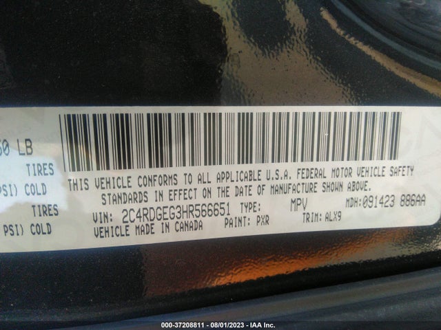 Dodge Grand Caravan Gt 2017 2C4RDGEG3HR566651 Image 9
