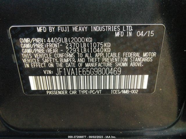 JF1VA1E65G9800469 Subaru Wrx Premium