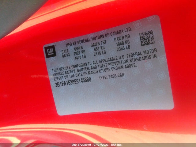 Chevrolet CAMARO LS 2014 2G1FA1E38E9146880 Image 15