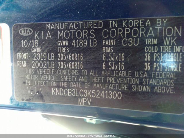 KNDCB3LC3K5241300 KIA NIRO LX