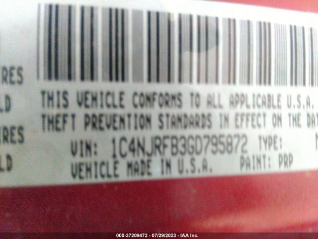 1C4NJRFB3GD795872 Jeep Patriot Latitude