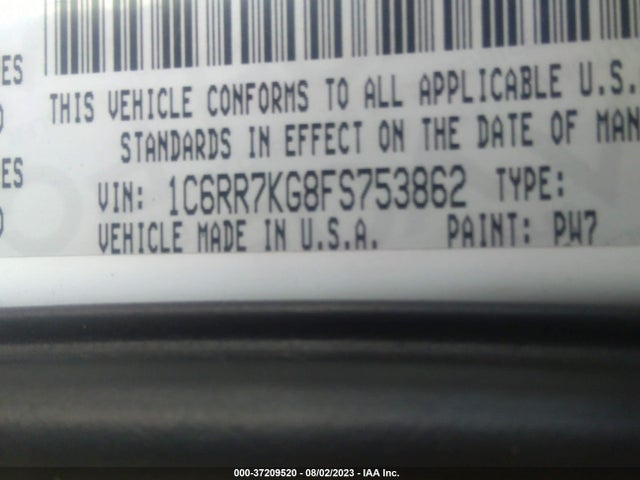 1C6RR7KG8FS753862 RAM 1500 Tradesman