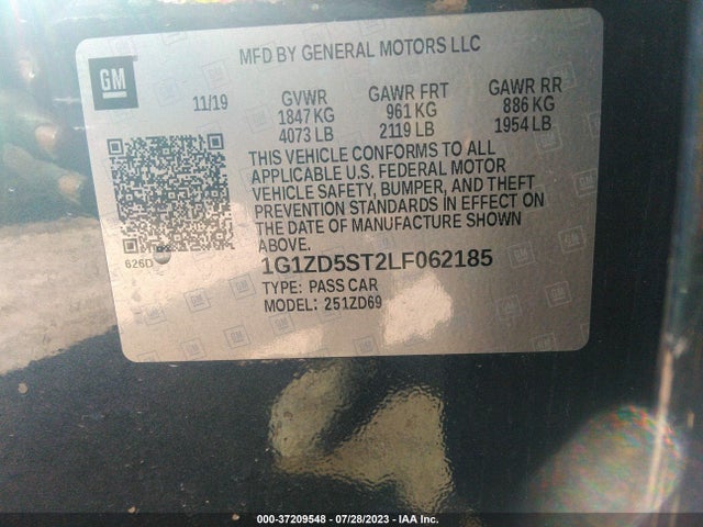 Chevrolet MALIBU LT 2020 1G1ZD5ST2LF062185 Image 15