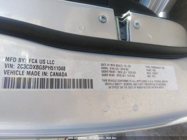Dodge Charger Sxt 2023 2C3CDXBG8PH511048 Image 9