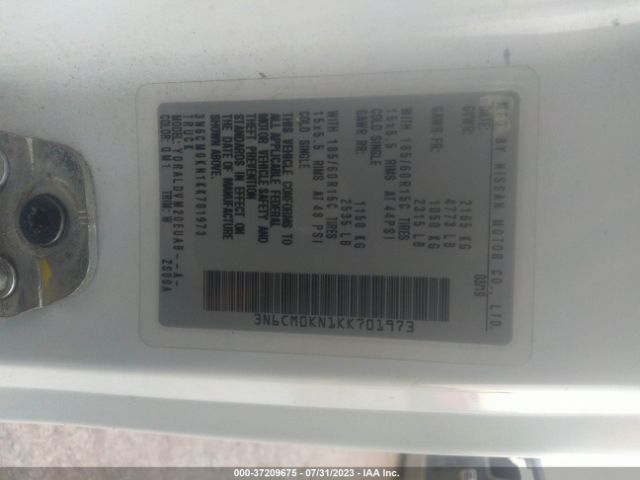 3N6CM0KN1KK701973 Nissan Nv200 Compact Cargo S