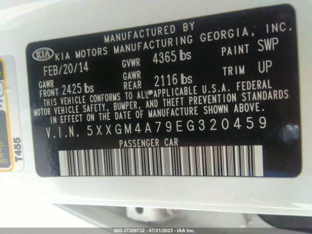 5XXGM4A79EG320459 KIA Optima Lx