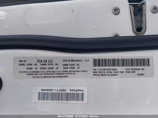 Dodge Charger Police Awd 2019 2C3CDXKT4KH730983 Image 9