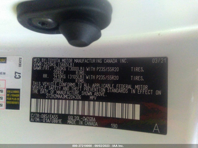 2T2HZMAA3MC204306 Lexus Rx Rx 350