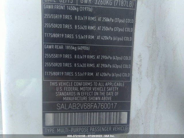 SALAB2V68FA760017 Land Rover LR4