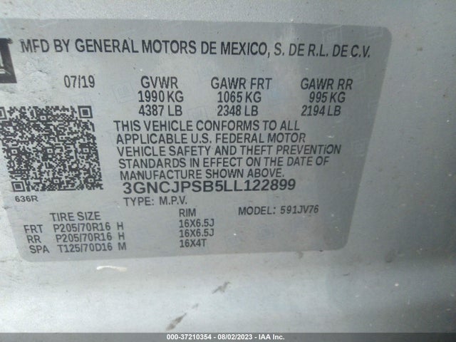 Chevrolet Trax Lt 2020 3GNCJPSB5LL122899 Image 16