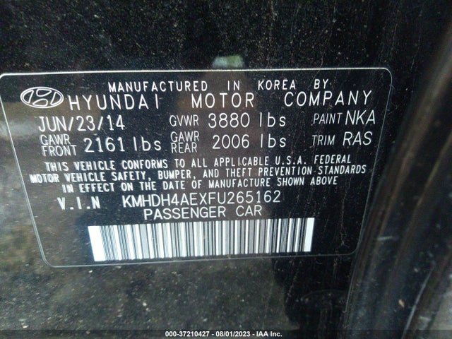 Hyundai ELANTRA SE 2015 KMHDH4AEXFU265162 Image 15