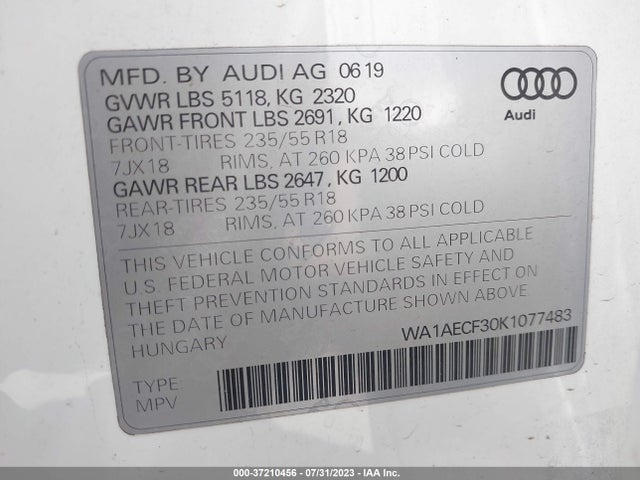 WA1AECF30K1077483 Audi Q3 PREMIUM