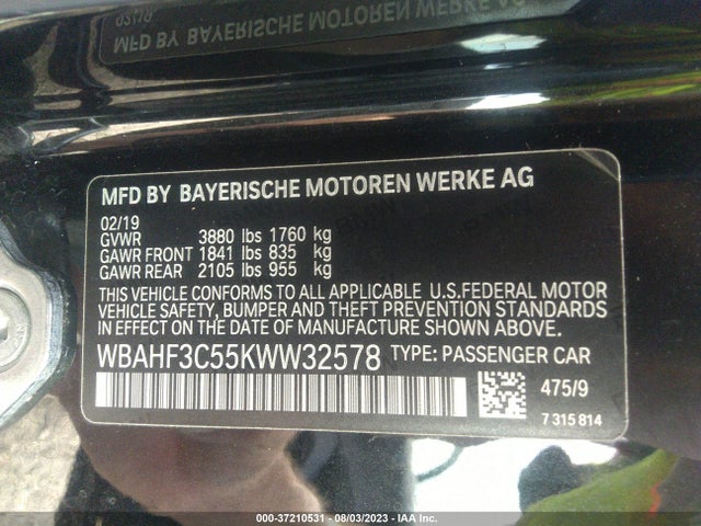 2019 BMW Z4, VIN: WBAHF3C55KWW32578