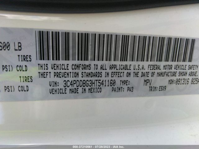 3C4PDDBG3HT541160 Dodge Journey Sxt
