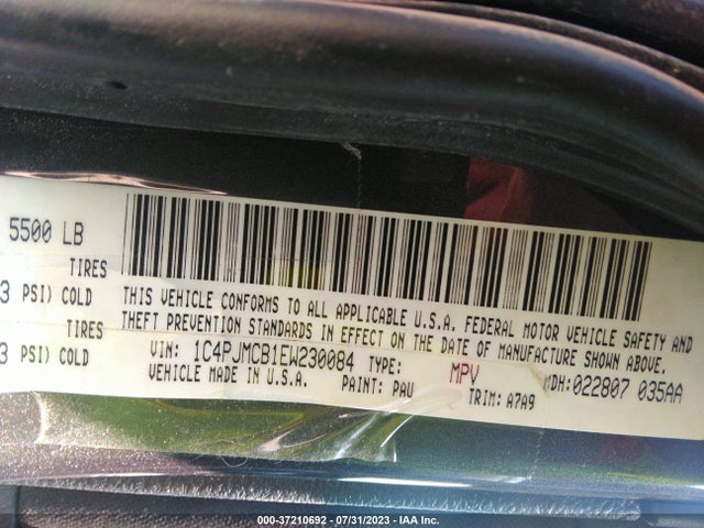 1C4PJMCB1EW230084 Jeep Cherokee Latitude