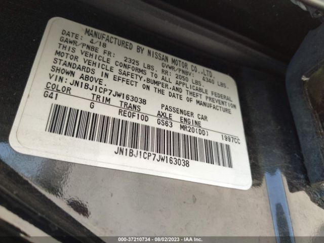 JN1BJ1CP7JW163038 Nissan Rogue Sport Sl