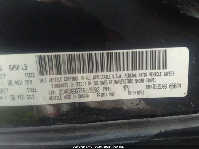 Dodge Grand Caravan American Value Pkg 2014 2C4RDGBG7ER279202 Image 9