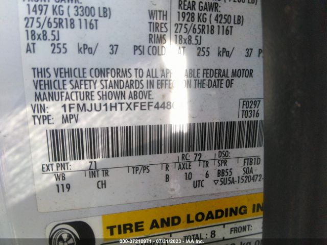 1FMJU1HTXFEF44803 Ford Expedition Xlt/king Ranch