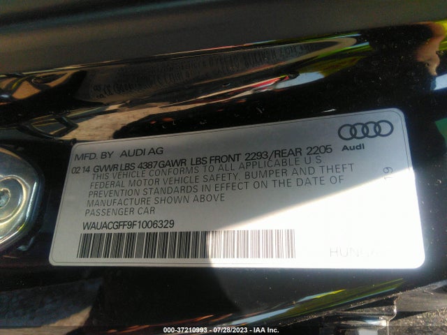 WAUACGFF9F1006329 Audi A3 1.8t Premium