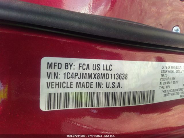1C4PJMMX8MD113638 Jeep Cherokee 80th Anniversary